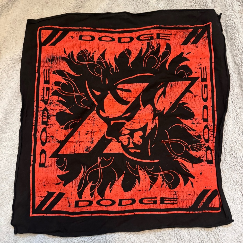 Dodge Mopar Performance Demon Graphic Bandana‎ Black Red 19x20
